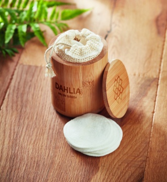 Logo trade promotional gifts picture of: Bamboo fibre cleansing pad set