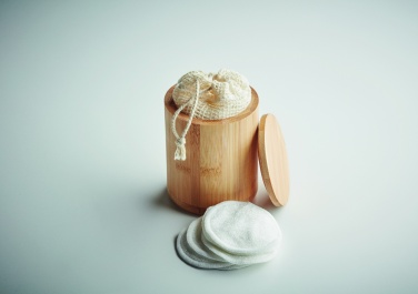 Logo trade promotional products image of: Bamboo fibre cleansing pad set