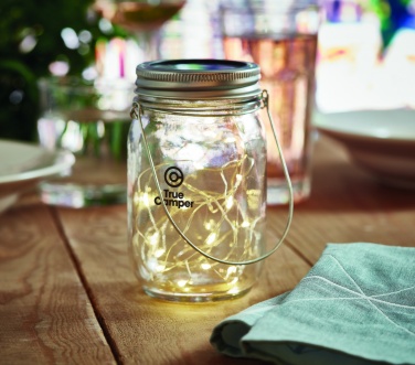 Logo trade promotional giveaway photo of: Solar mason jar outdoor lamp