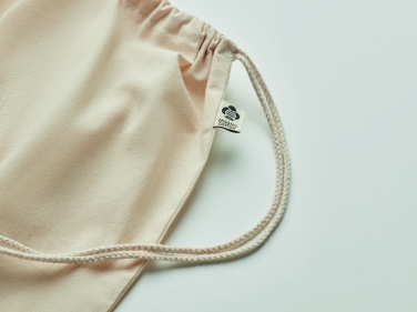 Logotrade promotional item picture of: Organic cotton drawstring bag
