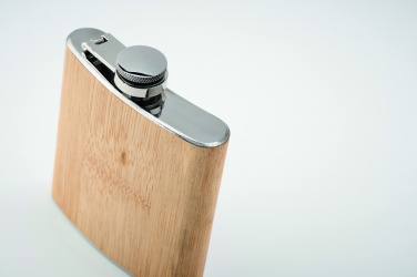 Logotrade promotional item picture of: Bamboo slim hip flask 170ml