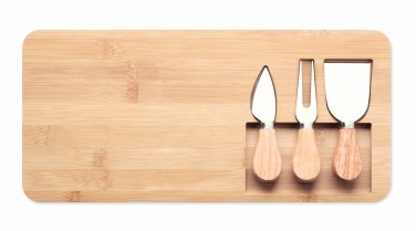 Logotrade corporate gift picture of: Bamboo Cheese board set Leipzig