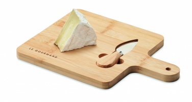 Logotrade promotional product image of: Cheese board set in bamboo Bremen