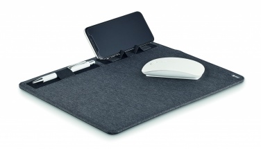 Logo trade promotional merchandise image of: RPET mouse mat charger 15W