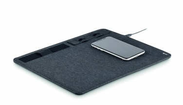 Logo trade advertising products image of: RPET mouse mat charger 15W
