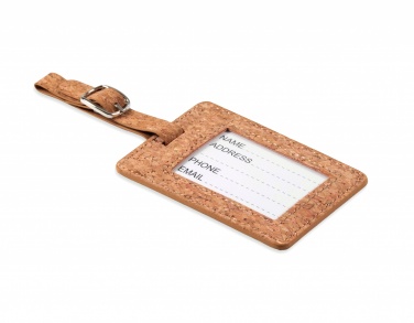 Logo trade advertising products image of: Cork luggage tag