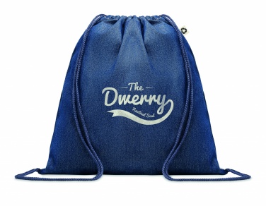 Logotrade business gift image of: Recycled denim drawstring bag