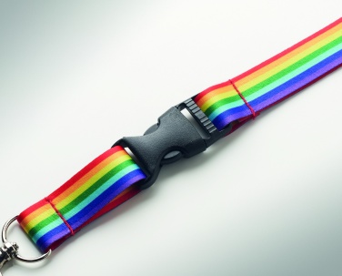 Logotrade corporate gift picture of: Rainbow RPET lanyard