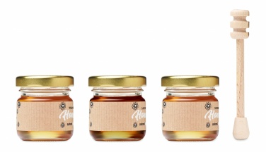 Logo trade promotional gifts image of: Set of 3 wildflower honey
