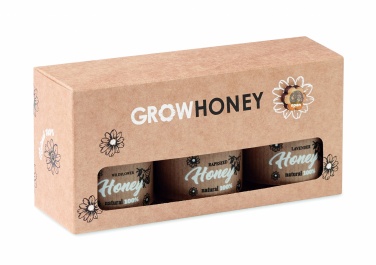 Logo trade promotional items image of: Set of 3 wildflower honey
