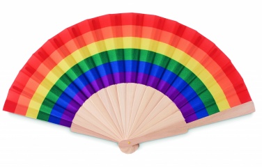 Logotrade promotional merchandise picture of: Rainbow wooden hand fan