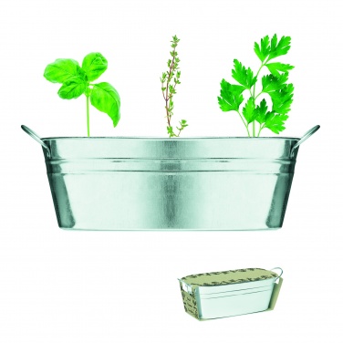 Logotrade business gift image of: Zinc tub with 3 herbs seeds