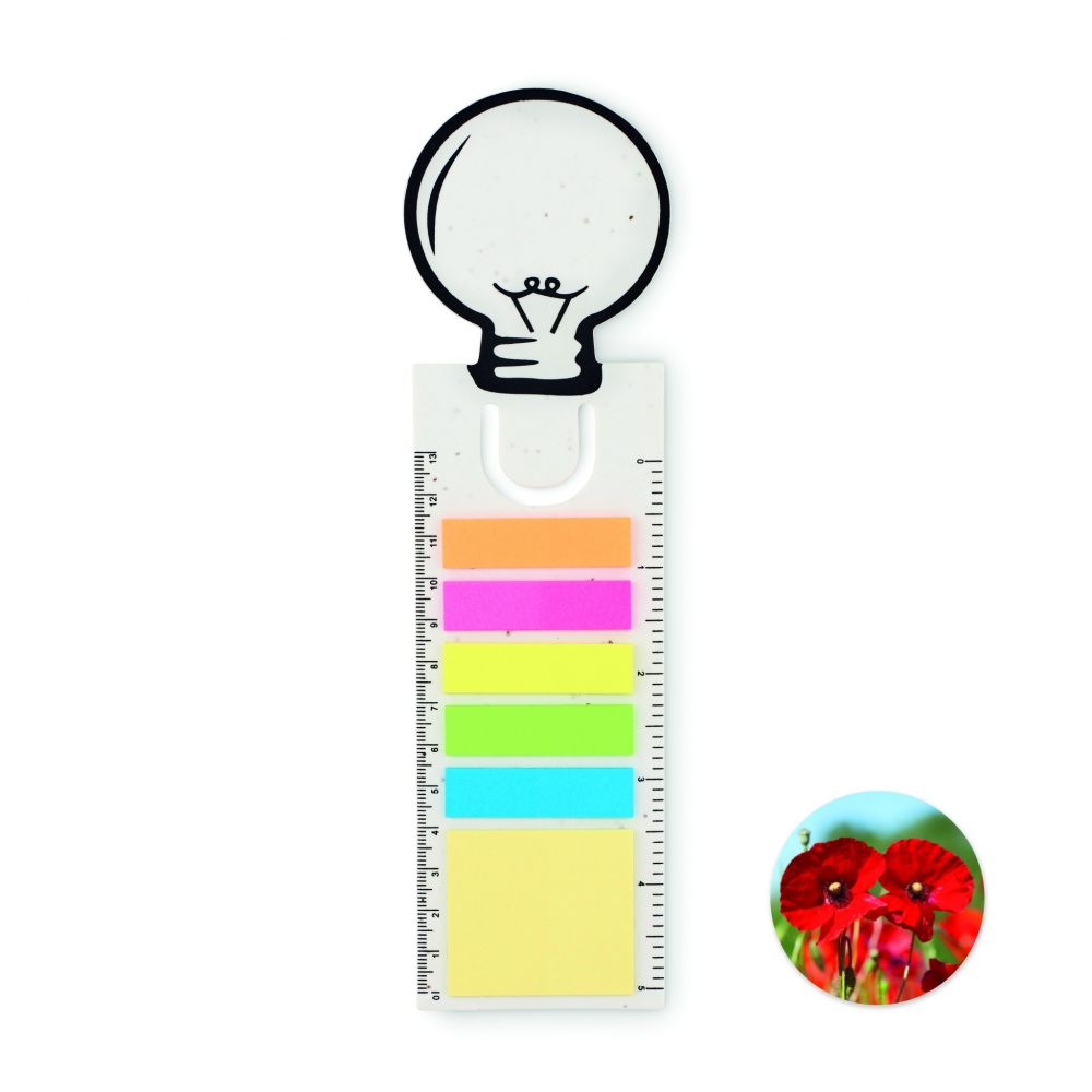 Logotrade promotional giveaways photo of: Seed paper bookmark w/memo pad