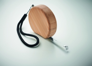 Logotrade promotional item image of: Measuring tape in bamboo 2m