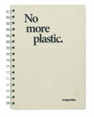 Logo trade business gifts image of: A5 grass notebook 80 lined