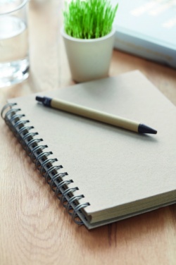 Logo trade promotional giveaway photo of: A5 grass notebook 80 lined