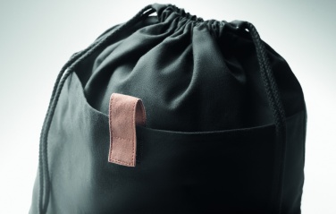 Logo trade promotional giveaway photo of: Recycled cotton drawstring bag