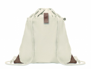 Logo trade promotional merchandise picture of: Recycled cotton drawstring bag
