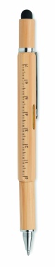 Logotrade corporate gift image of: Spirit level pen in bamboo