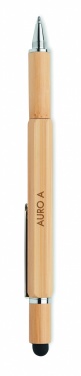 Logotrade advertising product image of: Spirit level pen in bamboo