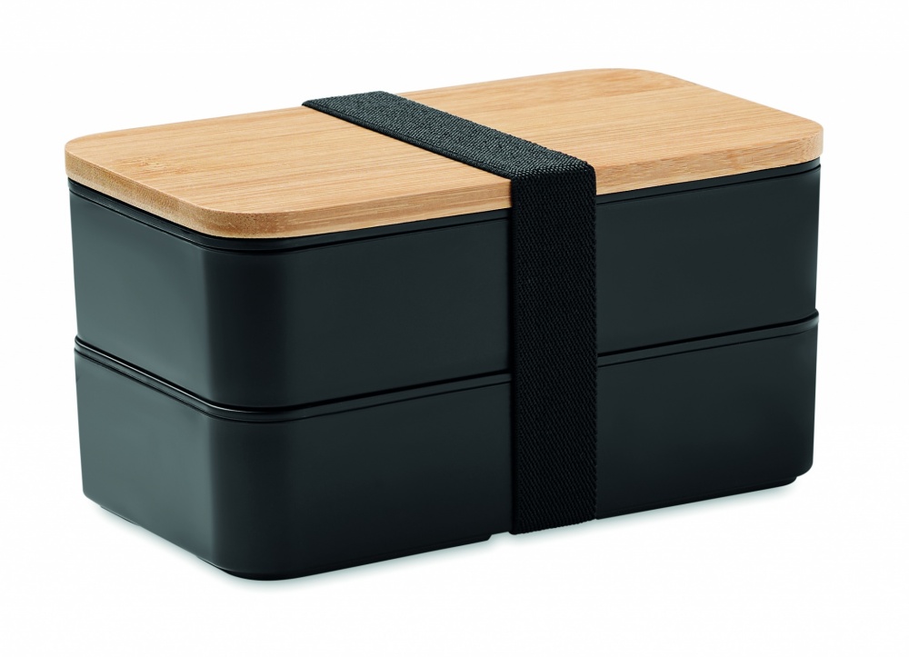 Logo trade promotional items picture of: Lunch box in PP and bamboo lid