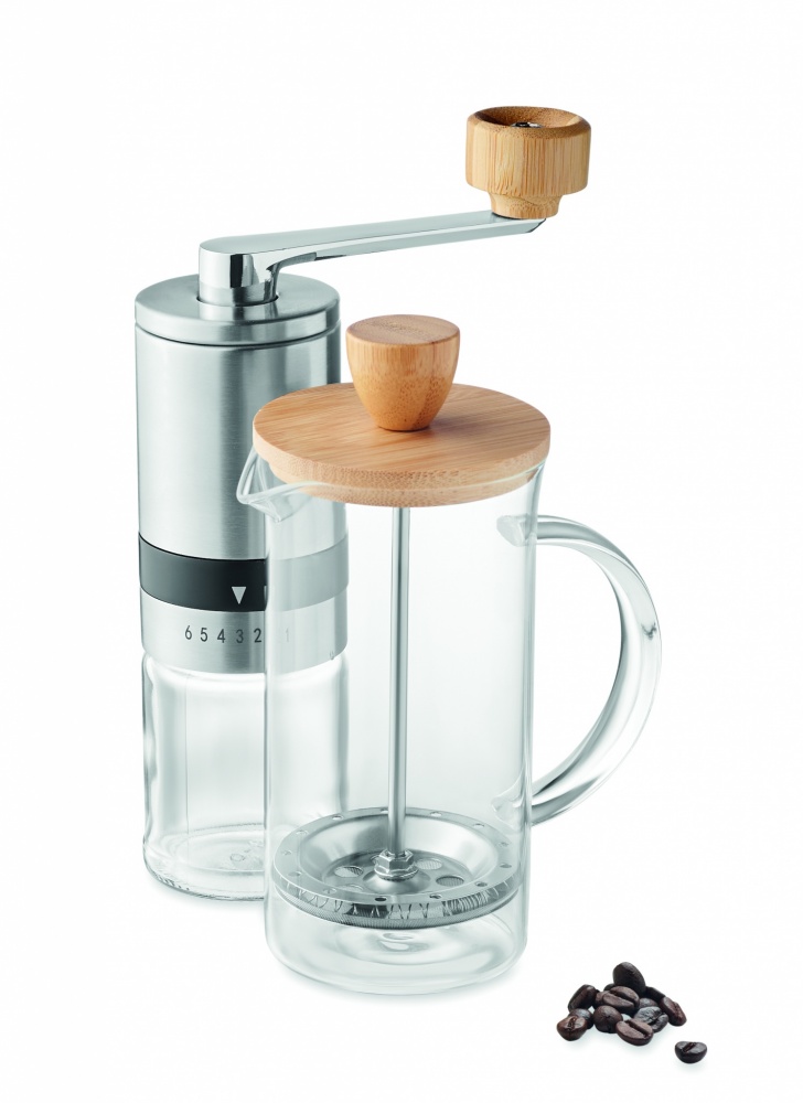 Logo trade promotional giveaways image of: Coffee set