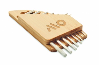 Logotrade promotional products photo of: Hex key set in bamboo