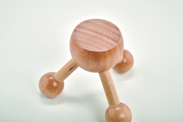 Logo trade advertising products image of: Hand held massager in wood