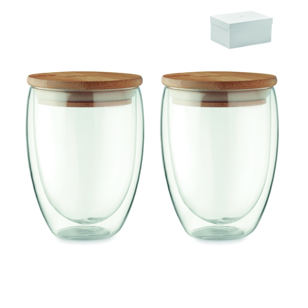 Logo trade promotional products image of: Set of 2 glasses 350 ml in box
