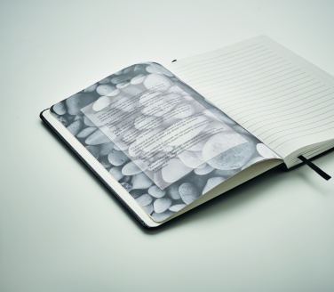 Logo trade promotional giveaway photo of: A5 notebook recycled carton