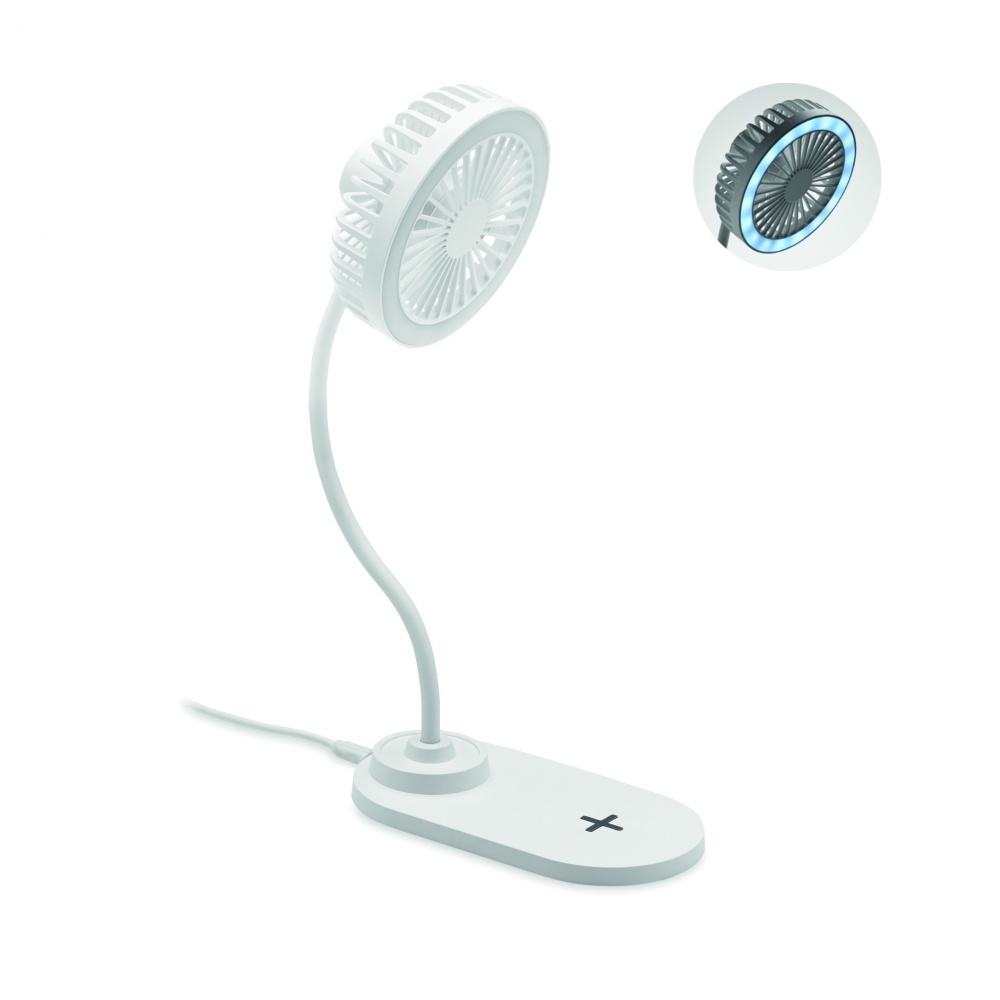 Logotrade promotional gifts photo of: Desktop charger fan with light