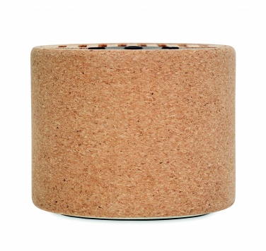 Logo trade promotional gifts picture of: Round cork wireless speaker