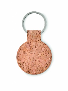 Logo trade promotional giveaway photo of: Round cork key ring Mikkeli