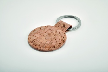 Logotrade promotional items photo of: Round cork key ring Mikkeli