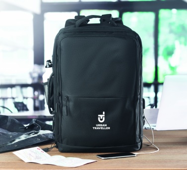 Logo trade promotional giveaways picture of: Backpack 600D RPET