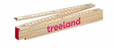 Logo trade corporate gifts image of: Carpenter ruler in wood 2m