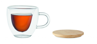 Logo trade promotional giveaway photo of: Double wall borosilicate glass