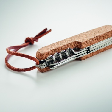 Logo trade promotional gifts picture of: Multi tool pocket knife cork