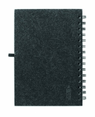 Logotrade promotional gift image of: A5 RPET felt cover notebook