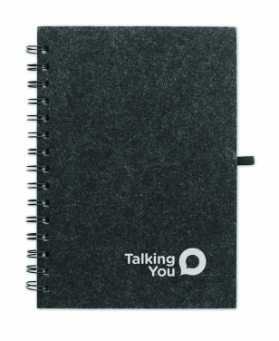 Logotrade promotional merchandise picture of: A5 RPET felt cover notebook