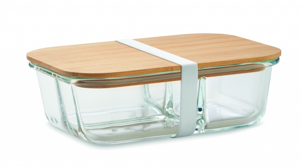 Logotrade advertising product image of: Glass lunch box with bamboo lid