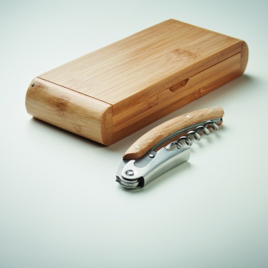 Logo trade advertising products image of: Waiter's knife in bamboo