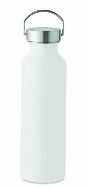 Logo trade corporate gift photo of: Recycled aluminum bottle 500 ml with a stainless steel handle cap