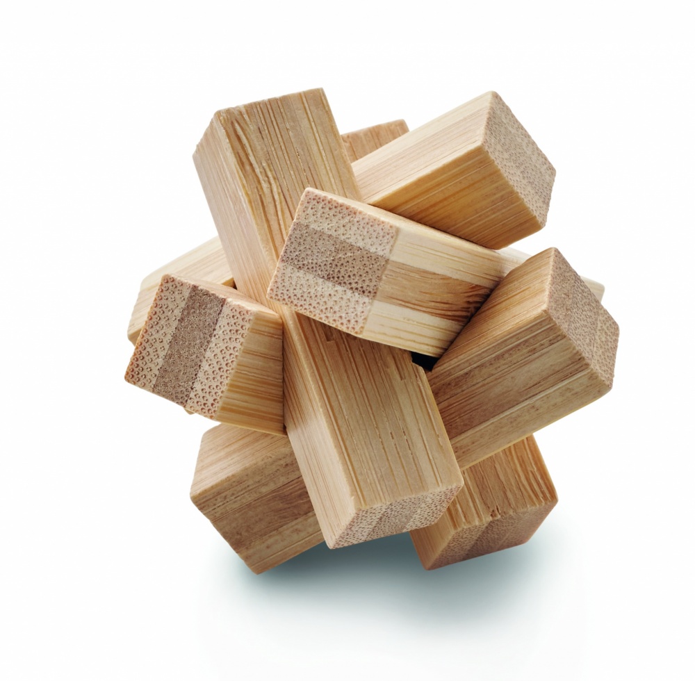 Logotrade promotional giveaway image of: Bamboo brain teaser star shape