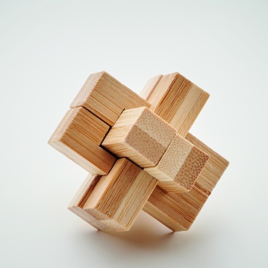 Logo trade advertising product photo of: Bamboo brain teaser puzzle
