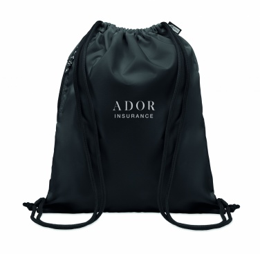 Logo trade business gift photo of: Large drawstring bag 300D RPET