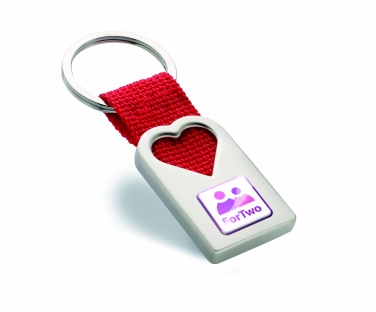 Logotrade promotional gifts photo of: Heart metal key ring Kemi
