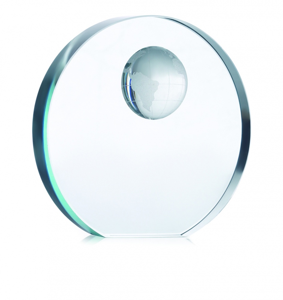 Logo trade advertising products image of: Globe glass trophy