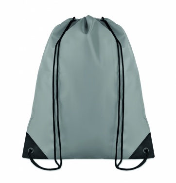 Logo trade promotional products image of: 190T Polyester drawstring bag
