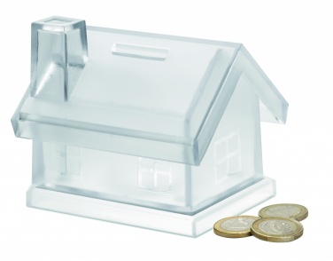 Logotrade promotional giveaway picture of: Plastic house coin bank